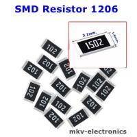 ราคา 1206 120R 150R 240R 470R 750R 910R 1K 1 5K 5 6K 6 2K 6 8K 8 2K 9 1K SMD Resistor 3 1x1 6mm 1 4W (18407053880)