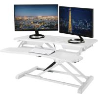 ราคา จัดส่งภายใน 24 ชม โต๊ะเสริมคอมพิวเตอร์ปรับระดับ Standing Desk Converter 32 Height Adjustable Stand Up Desk Riser Sit to Stand Desktop Workstation for Dual Monitors and Laptop (19097921518)