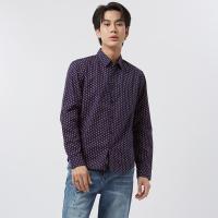 ราคา ESP เสื้อเชิ้ตพิมพ์ลาย ผู้ชาย สีน้ำเงินเข้ม Graphic Shirt 03401 (7930738614)