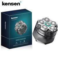 ราคา KENSEN เครื่องโกนหนวดไฟฟ้าเครื่องโกนหนวดไฟฟ้าสำหรับผู้ชายหัวโล้น6D เครื่องโกนหนวดที่โกนหนวดเครากันน้ำหน้าจอไฟ LED ชาร์จ USB ได้ (22198600182)