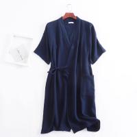 ราคา เสื้อคลุมแขนสั้นเครปผ้าตาข่ายผ้าฝ้าย100 ฤดูร้อนสำหรับผู้หญิงและผู้ชายเสื้อคลุมอาบน้ำสีพื้นหลวมนุ่มชุดกิโมโนสไตล์ญี่ปุ่น2021 (19534286361)