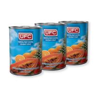ราคา ราคาส่ง ยูเอฟซี ฟรุตคอกเทลในน้ำเชื่อม 565 กรัม x 3 กระป๋อง UFC Fruit Cocktail in Syrup 565 g x 3 Cans ล็อตใหม่ โปรคุ้ม เก็บเงินปลายทาง (15277780711)