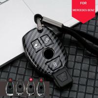 ราคา ฝาครอบกรอบกุญแจรีโมทรถยนต์สไตล์คาร์บอนไฟเบอร์สำหรับ Mercedes Benz C E S G CLA S CLK GLE300d GLK350 GL63 AMG 2005 2016เคสกุญแจรถยนต์ (19443106307)