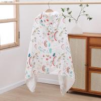 ราคา Baby gauze bath towel pure cotton newborn super soft baby bathrobe hooded cloak can be worn by children (20706264562)