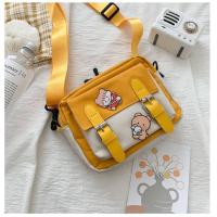 ราคา กระเป๋าสะพายข้าง กระเป๋าไนลอน สไตล์เกาหลี แฟชั่นมา จุของได้เยอะ สไตล์เกาหลี เรียบง่าย มีซิป (22370559122)