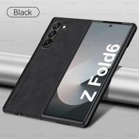 ราคา เคสปกป้องเลนส์ฝาหลังหนังหนังแกะสำหรับ Samsung Galaxy Z พับ6เคสโทรศัพท์6ชั้นสำหรับ ZFold6 ZFold 6 Fold6 5G 2024 Fundas (22313150491)