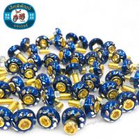 ราคา น็อตซาลาเปากัดลาย เบอร์ 10 หัวหกเหลี่ยม น็อตทอง น็อตซาลาเปา อะไหล่มอไซด์ อุปกรณ์ตกแต่ง น็อตชุดสี มีหลายสีให้เลือก (22252877017)