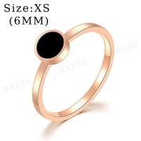 ราคา แหวนไทเทเนียม 18Kแหวนคู่โคลเวอร์สี่ใบสีดำกุหลาบทองสำหรับผู้หญิง (20729662599)