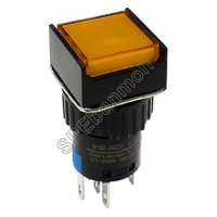 ราคา L16A 002 5P D 24V สวิทช์กดติด ปล่อยดับ Momentary 16mm สีเหลือง (8881871633)