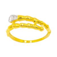 ราคา Happy Jewelry แหวนเพชรงู ทองแท้ 9k 37 5 เพชรเกสร BN066 (19302104606)