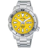 ราคา นาฬิกาข้อมือผู้ชาย ALBA Mini Tuna Thailand Creation Automatic รุ่น AL4601X1 สีน้ำเงิน AL4603X1 สีดำ AL4605X1 สีฟ้า AL4607X1 สีเหลือง ขนาดตัวเรือน 43 มม ตัวเรือน สาย Stainless steel สีเงิน (22247979707