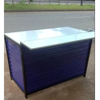 ราคา โต๊ะขายของ พับเก็บได้ โต๊ะมีเคาน์เตอร์หน้า โต๊ะพับถอดประกอบได้ สีม่วง (21897394959)