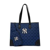 ราคา MLB NEW YORK YANKEES Shoulder Bags mlb bag MLBกระเป๋า JACQUARD MONOGRAM TOTE BAG กระเป๋าทรงโท้ท ของแท (22218188863)