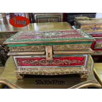 ราคา หีบไม้ หีบสมบัติ ฝาเรียบ 3ขนาด กล่องไม้ กำปั่น ทรงหีบสมบัติฟาโรห์ หีบใส่ของ ใส่เครื่องประดับ หีบใส่เงิน เรียกทรัพย์ (9601159392)