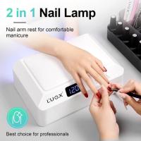 ราคา LUGX เครื่องอบเล็บ UV LED พร้อมหมอนรองมือ หลอดไฟ69ดวง กำลังไฟ 72w อบแห้งทุกนิ้ว (21970859698)