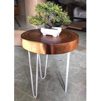 ราคา PradooSiam โต๊ะข้าง โต๊ะกาแฟ โต๊ะกลาง ทรงกลม Table DIY รุ่น PS 1495 ขนาด ก30 35xส40ซม โต๊ะข้างหัวเตียงโต๊ะวางของ โต๊ะอเนกประสงค์ โต๊ะไม้ขาเหล็ก สีขาวและสีดำด้าน กันสนิม ท๊อปไม้จริง ไม้ธรรมชาติ เนื้อแข