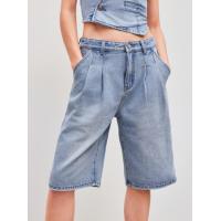 ราคา Cider Cider Denim Low Rise Pleated Wide Leg Shorts (21785324015)
