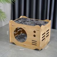 ราคา NEW คอนโดแมว กล่องไม้คอนโด วางซ้อนกันได้ บ้านแมว บ้านหมา กล่องนอนแมว กล่องไม้นอน สำหรับสัตว์เลี้ยง (22229018122)