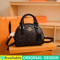 ราคา กระเป๋าถือ COACH ของแท้ใหม่2024ใบหนังพียูเดี่ยวมีสายสะพายกระเป๋าสะพายไหล่ขนาดเล็กของผู้หญิงกระเป๋าสะพายข้างสีน้ำตาล MODE Korea กระเป๋าหมอนกระเป๋าช้อปปิ้งกระเป๋ามีที่จับความจุขนาดใหญ่สำหรับนักเรียนกระเ
