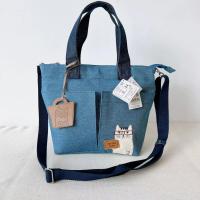 ราคา ใหม่แว่นตาปักลายแมวกระเป๋าสะพายไหล่กระเป๋าถือกระเป๋าช้อปปิ้ง 960 (21533151192)