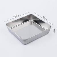 ราคา Stainless Steel Deepened Baking Tray Japanese Flat Bottom Hotel Tray Square Drain Tray With Lid Preservation Box YYUE (21320468070)