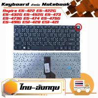 ราคา สินค้าคุณสมบัติเทียบเท่า คีย์บอร์ด เอเซอร์ Acer keyboard ไทย อังกฤษ สำหรับรุ่น Aspire E5 422 E5 422G E5 432 E5 432G E5 452G E5 473 G T TG E5 474 E5 474G E5 491G ES1 411 ES1 420 ES1 421 (137796560)