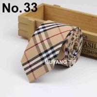 ราคา เนคไทแคบผู้ชายผ้าฝ้ายลายสก๊อต6ซม เนคไทลายสก๊อตคลาสสิกสีเบจ (17222955196)