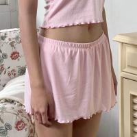 ราคา xyxx tiny bow lettuce trim mini skirt กระโปรงสั้นติดโบว์มีซับใน (22355268824)