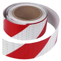 ราคา 10m x 5cm Safety Warning Tape Reflective Tape Self adhesive Tape Reflective Strip Traffic Reflective Stickers Color red white (17888632027)