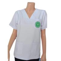 ราคา เสื้อกาวน์ สีขาว คอวี เสื้อพยาบาล ผู้ชาย ผู้หญิง ปักตรากระทรวงสาธารณสุข (18930510028)