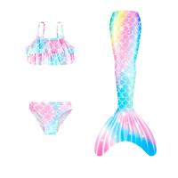 ราคา ชุดคอสเพลย์นางเงือกน้อยสำหรับเด็กทารกบิกินี่เด็ก3ชิ้นชุดเดรสนางเงือกแอเรียลชุดหางปลาชายหาดในช่วงฤดูร้อน (19471149166)