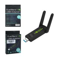 ราคา ตัวรับ wifi ตัวรับสัญญาณ wifi 5G ตัวรับ wifi USB3 0 Dual Band USB Adapter 1300Mbps 2 4GHz 5 8GHz usb รับสัญญาณ wifi เสาคู่ รับไวไฟความเร็วสูง อุปกรณ์เชื (22165082908)