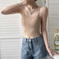 ราคา สายเดี่ยวโชว์หลัง เสื้อครอป ซับในครึ่งตัว เว้าหลัง ผ้าลื่น รุ่น L1082 (19525051276)