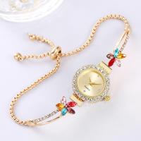 ราคา 2024นาฬิกากําไลหรูสำหรับผู้หญิงนาฬิกาข้อมือแฟชั่นลายดอกไม้สีเพชรสีสันสดใสสายรัดนาฬิกาผู้หญิง (21495071629)