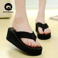 ราคา รองเท้าแตะผู้หญิงฤดูร้อนรองเท้าแตะส้นเตารีดส้นเตารีดกันลื่น (21520565215)