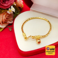 ราคา สร้อยข้อมือทองลายเกลียวคั่นหัวจรวดห้อยกระพรวน ความยาว 6 5 นิ้ว ทองชุบ ทองปลอม ใส่ได้ทุกโอกาส งานสวยพร้อมส่ง (21546396878)