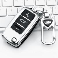 ราคา กล่องกุญแจ Volkswagen สำหรับ VW ฝาครอบกุญแจ Golf Polo Arteon passat beetle tiguan skoda พวงกุญแจสำหรับกุญแจรีโมท vw กล่องกุญแจพลิก vw (21296252837)