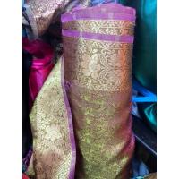 ราคา ตัดแบ่งเป็นหลา ผ้าไหมอินเดีย ตัดชุดส่าหรี ตัดชุดไทย สไบ ผ้าถุง ผ้าเงาทอลายสวยงาม หน้ากว้าง 44 (22098311270)