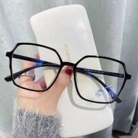 ราคา แว่นสายตาสั้นกันแสงสีฟ้าสำหรับผู้หญิงแว่นตาสายตาสั้นกรอบสี่เหลี่ยมสำหรับสตรีพร้อมแว่นสายตาสั้นเกรดแว่นสายตาสั้น 600 To 100 (14018674096)