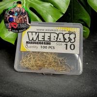 ราคา แนะนำขายดี พร้อมส่ง เบ็ดตกปลา WEEBASS 1กล่อง 59 บาท เบ็ดทอง ก้านยาว Maruseigo ตัวเบ็ดก้านยาว สีทอง มีห่วง เบ็ดกล่อง (21962041208)