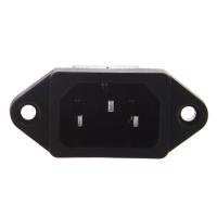 ราคา IEC 320 C14 Male Plug 3 Pins PCB Panel Power Inlet Socket Connector (20741432466)