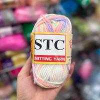 ราคา ไหมพรมเส้นใหญ่ สีเหลือบ ตรา STC ขนาดเส้น 3 มิล ถักง่าย สีสวยน่ารักมากๆ (19924823771)