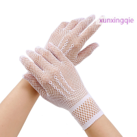 ราคา xunxingqie ถุงมือตาข่ายตาข่ายตาข่ายตาข่ายสำหรับผู้หญิง1คู่ถุงมือผ้าลูกไม้สำหรับผู้หญิงสีดำและสีขาว (21846449138)