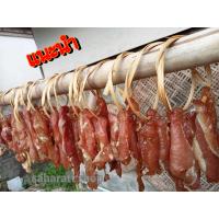 ราคา หมูพวงแดดเดียว พวงละ 4ชิ้น ประมาณ20กรัม (22235878137)