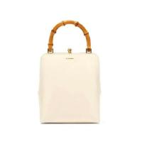 ราคา Athosline Jil Sander กระเป๋าถือกระเป๋ามีที่จับสูงสำหรับผู้หญิงด้ามไม้ไผ่กระเป๋าหนังแท้ฤดูร้อนขายดี (18608230674)