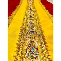 ราคา ผ้าห่มพระ ผ้าห่มพระประธาน สีทอง ตัดเย็บด้วยผ้าไหมอิตาลี ติดคริสดัลสีอย่างดี จากร้านคุณาภรณ์ ผ้าห่มพระพุทธรูป หน้าตัก 30 40 นิ้ว ความยาวผ้า 1 5 เมตร (1926964113)