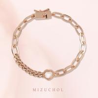 ราคา Mizuchol กำไลโซ่ Darling in Pink Bracelet เงินแท้ชุบ Rose Gold ประดับพลอย พลอย Rose Quartz (17495472218)