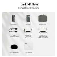 ราคา Hollyland Official Lark M1 ไมโครโฟนไร้สาย ชนิดติดบนเสื้อ มาพร้อมกับเคสชาร์จและระบบdual channelใช้งานได้ไกล200m 8h ไมคติดเสื้อ YouTube Volg (22200027104)