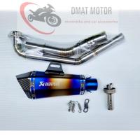 ราคา Sale คอท่อ งานแสตนเลส สำหรับ Yamaha New R15 MT 15 XSR 155 พร้อมปลายท่อ Akapovic Shorty มีหู งานดีมาก (21239803529)