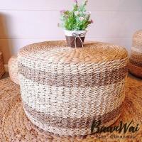 ราคา บ้านหวาย สตูล สตูลทรงกลม สตูลผักตบชวา (22255812970)